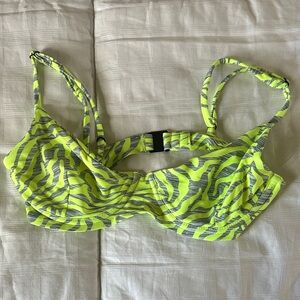 Blackbough Neon Zebra Bikini Top